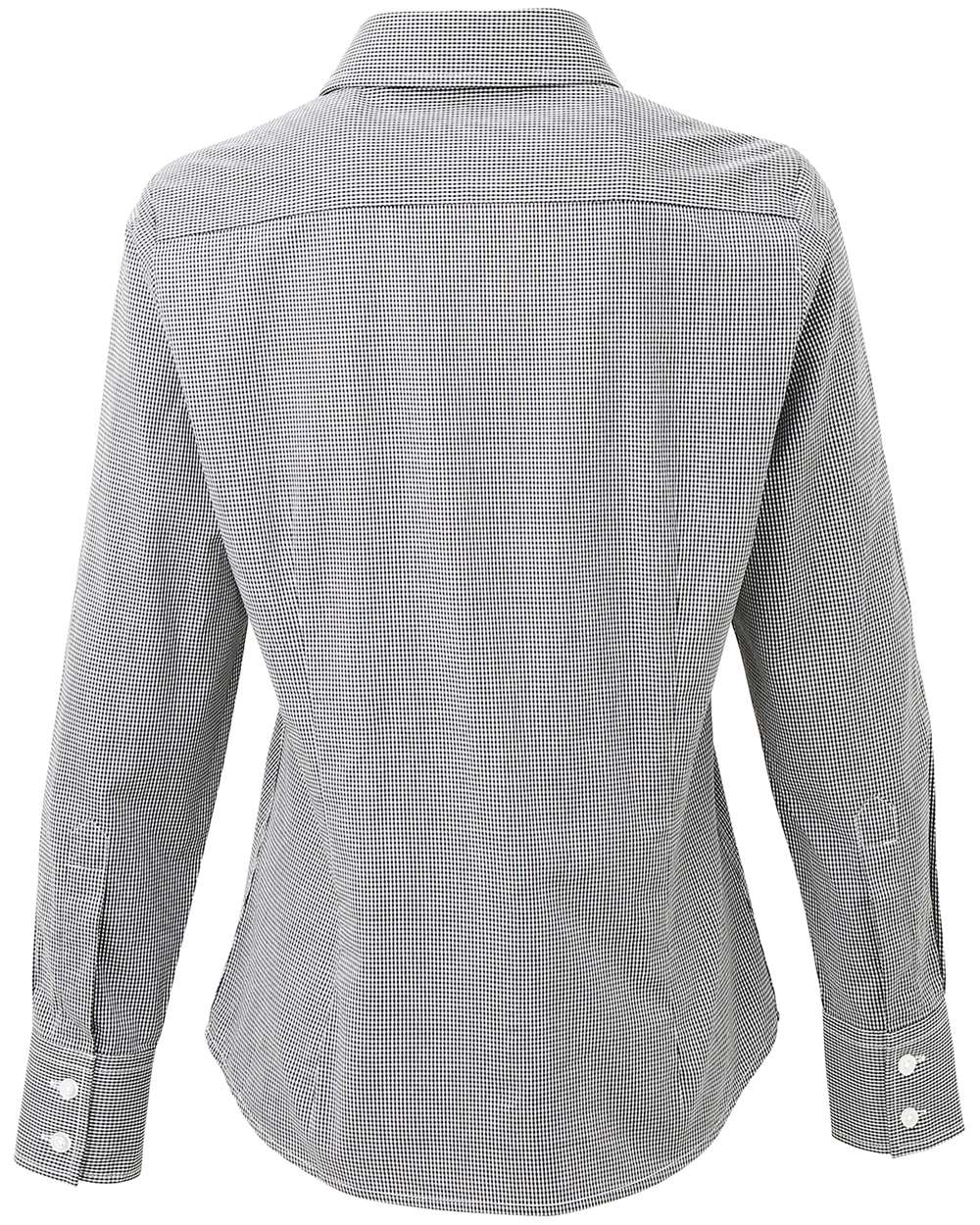 Artisan Collection by Reprime-RP320-Women's Microcheck Gingham Cotton Shirt - Image 3