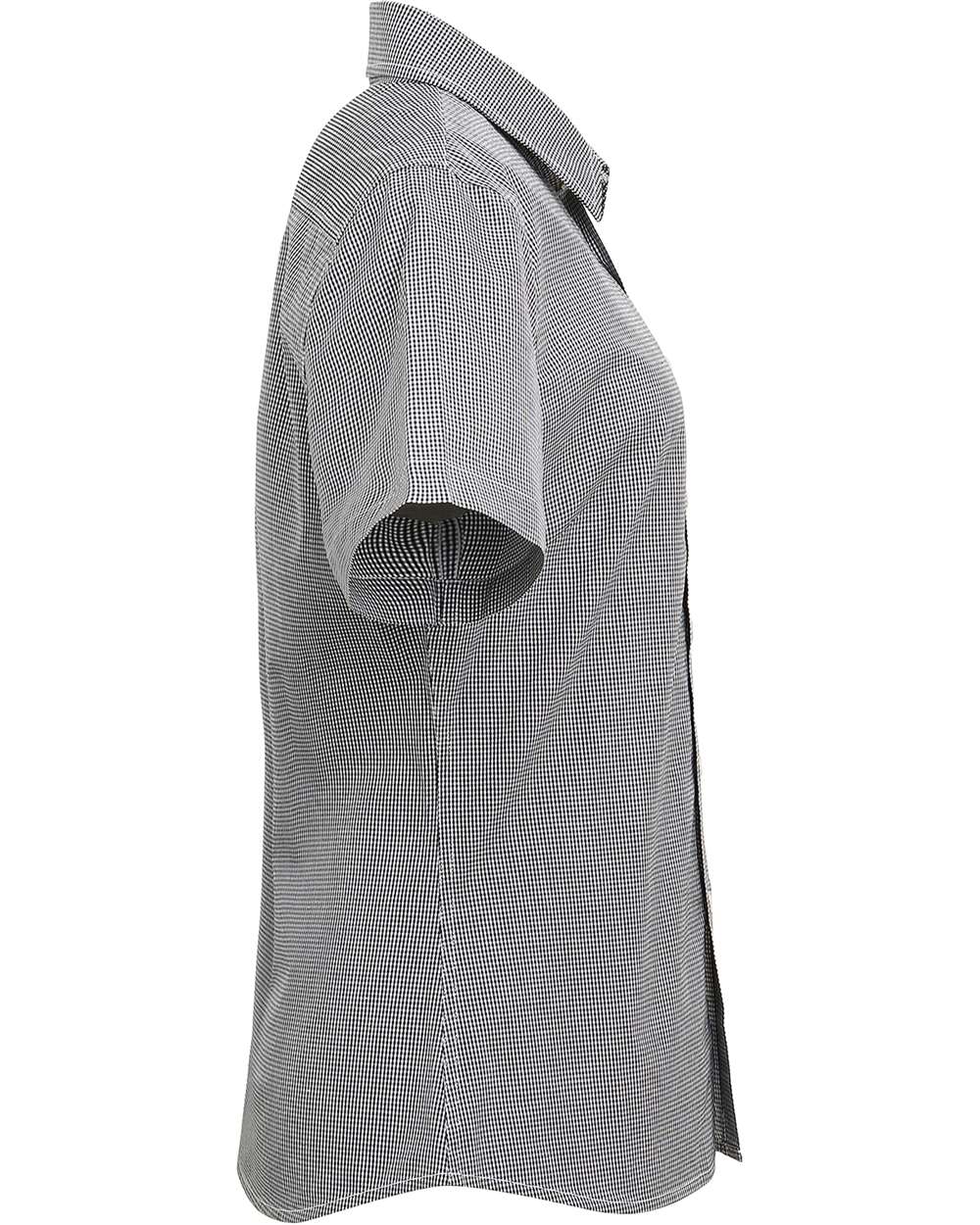 Artisan Collection by Reprime-RP321-Women's Microcheck Gingham Short Sleeve Cotton Dress Shirt - Image 4