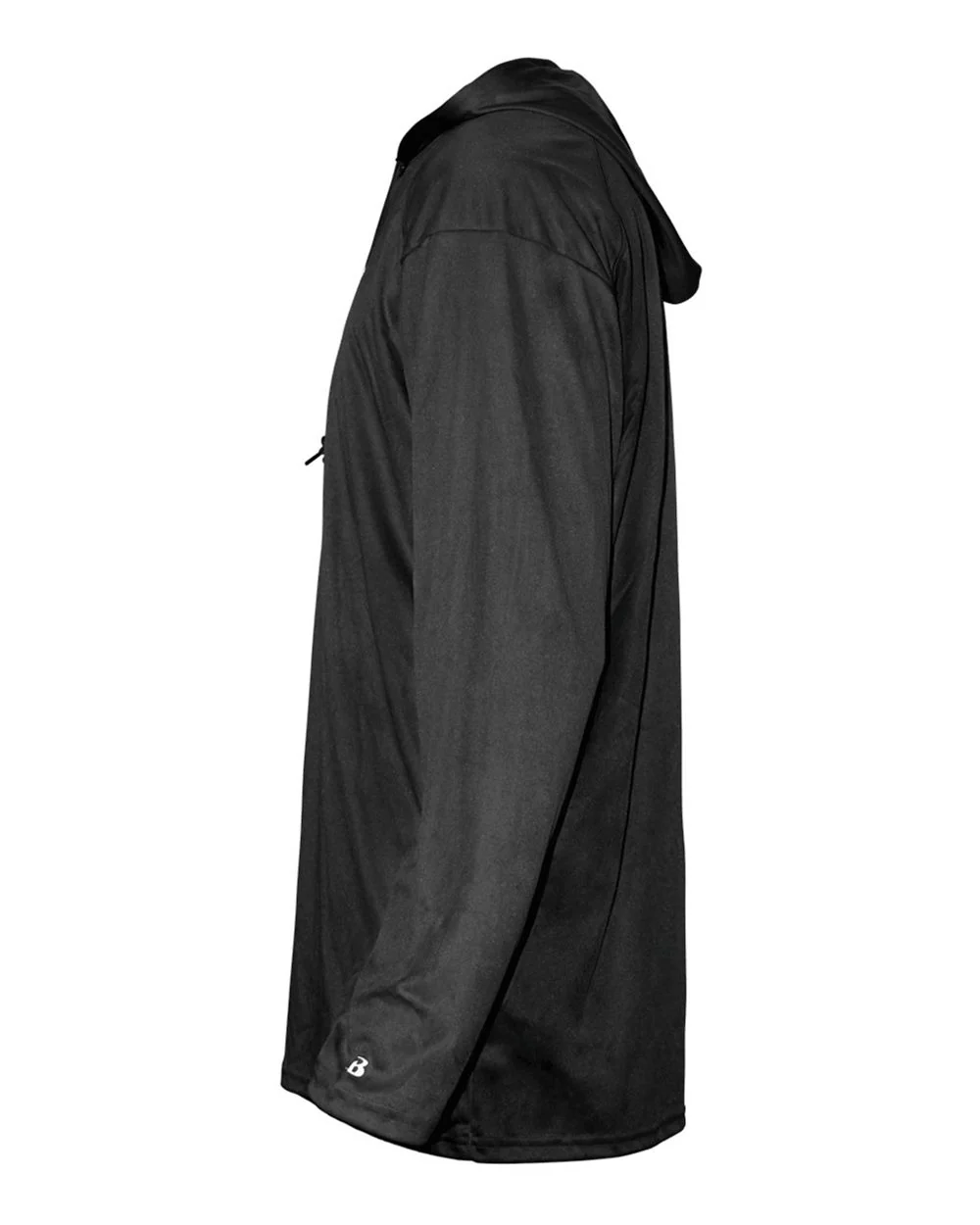 Badger-4105-B-Core Hooded Long Sleeve T-Shirt - Image 3