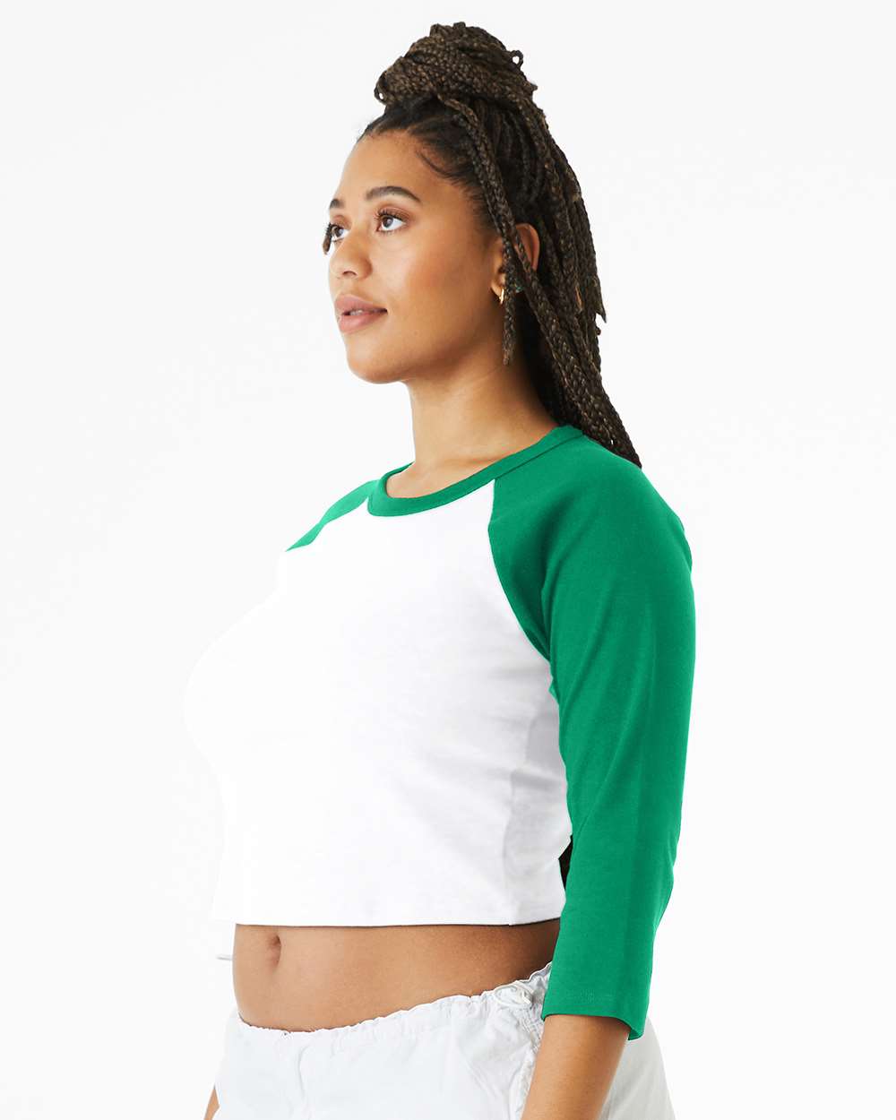 BELLA + CANVAS-1200-Women's Micro Rib 3/4 Raglan Sleeve Baby Tee - Image 24