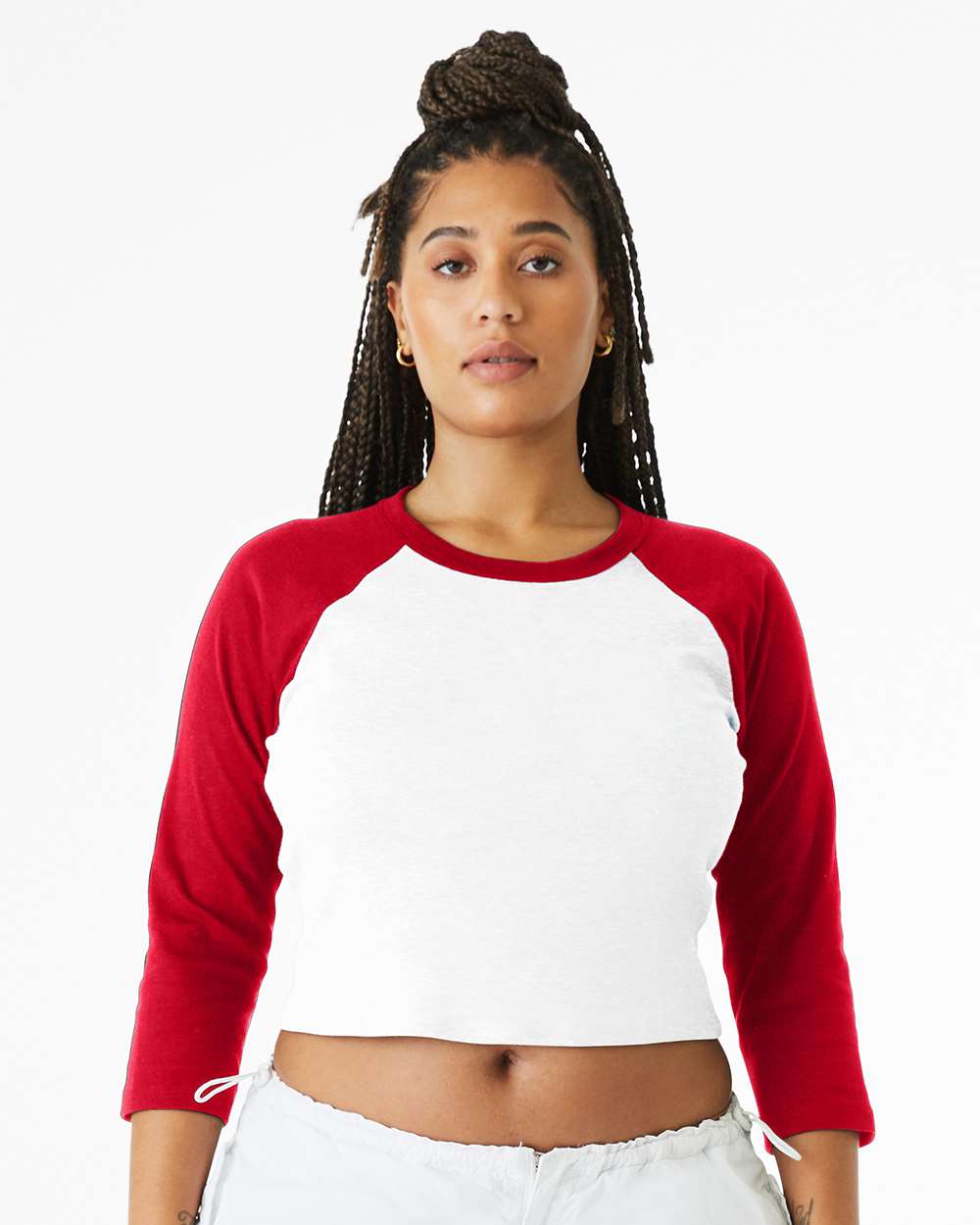 BELLA + CANVAS-1200-Women's Micro Rib 3/4 Raglan Sleeve Baby Tee - Image 35