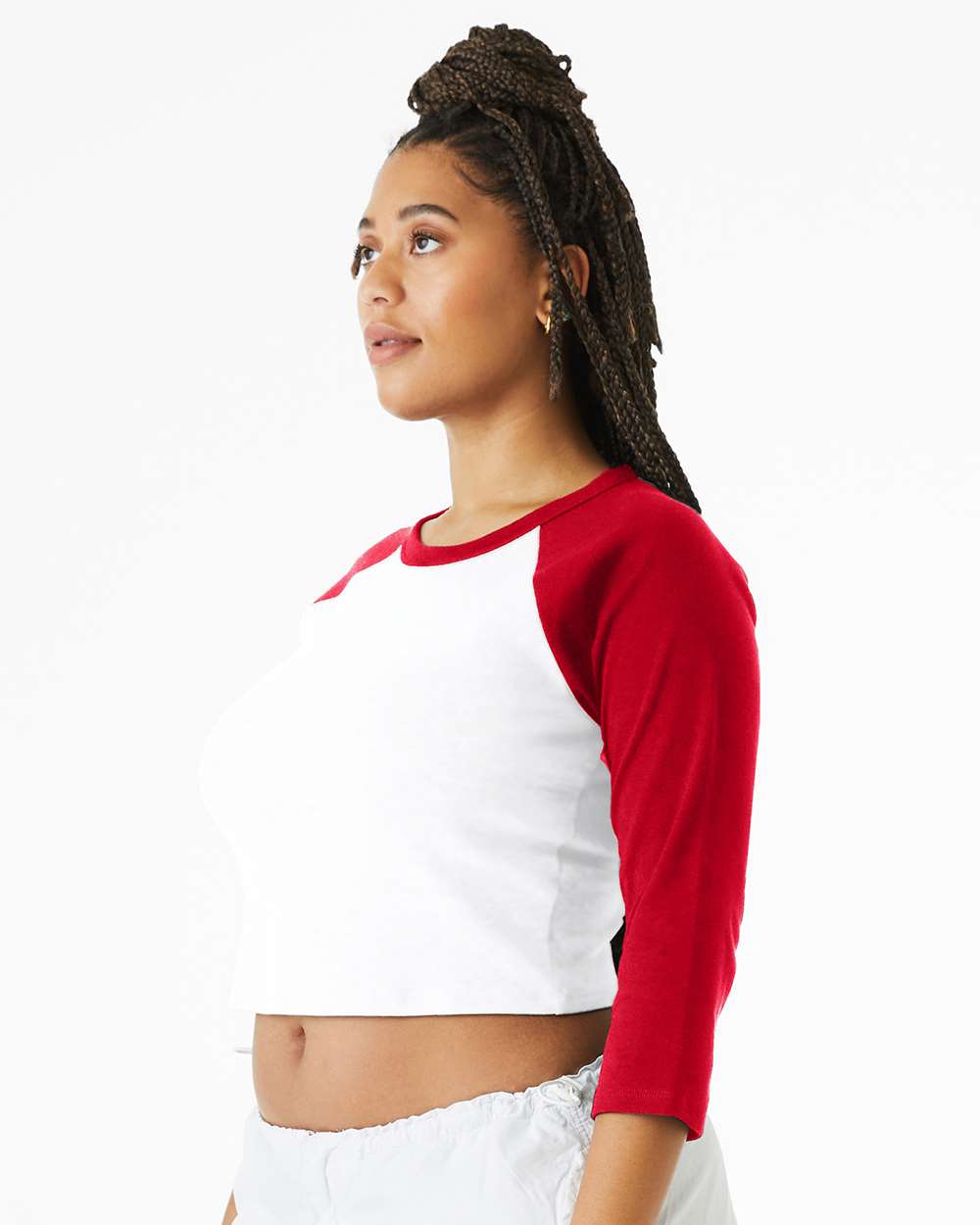 BELLA + CANVAS-1200-Women's Micro Rib 3/4 Raglan Sleeve Baby Tee - Image 36