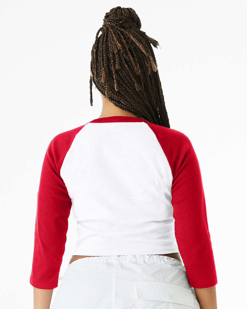 BELLA + CANVAS-1200-Women's Micro Rib 3/4 Raglan Sleeve Baby Tee - Image 37