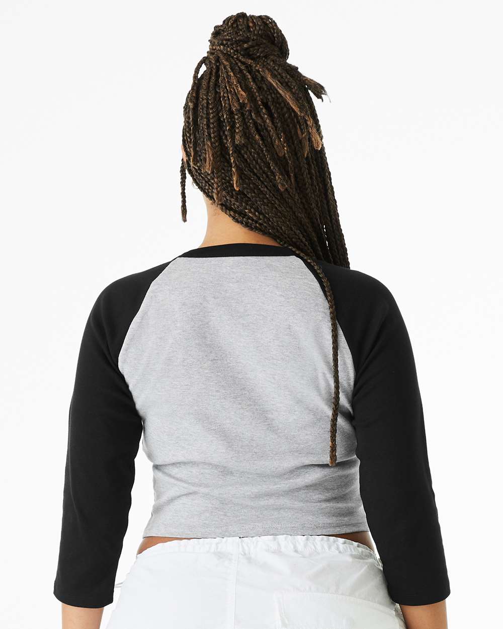 BELLA + CANVAS-1200-Women's Micro Rib 3/4 Raglan Sleeve Baby Tee - Image 7