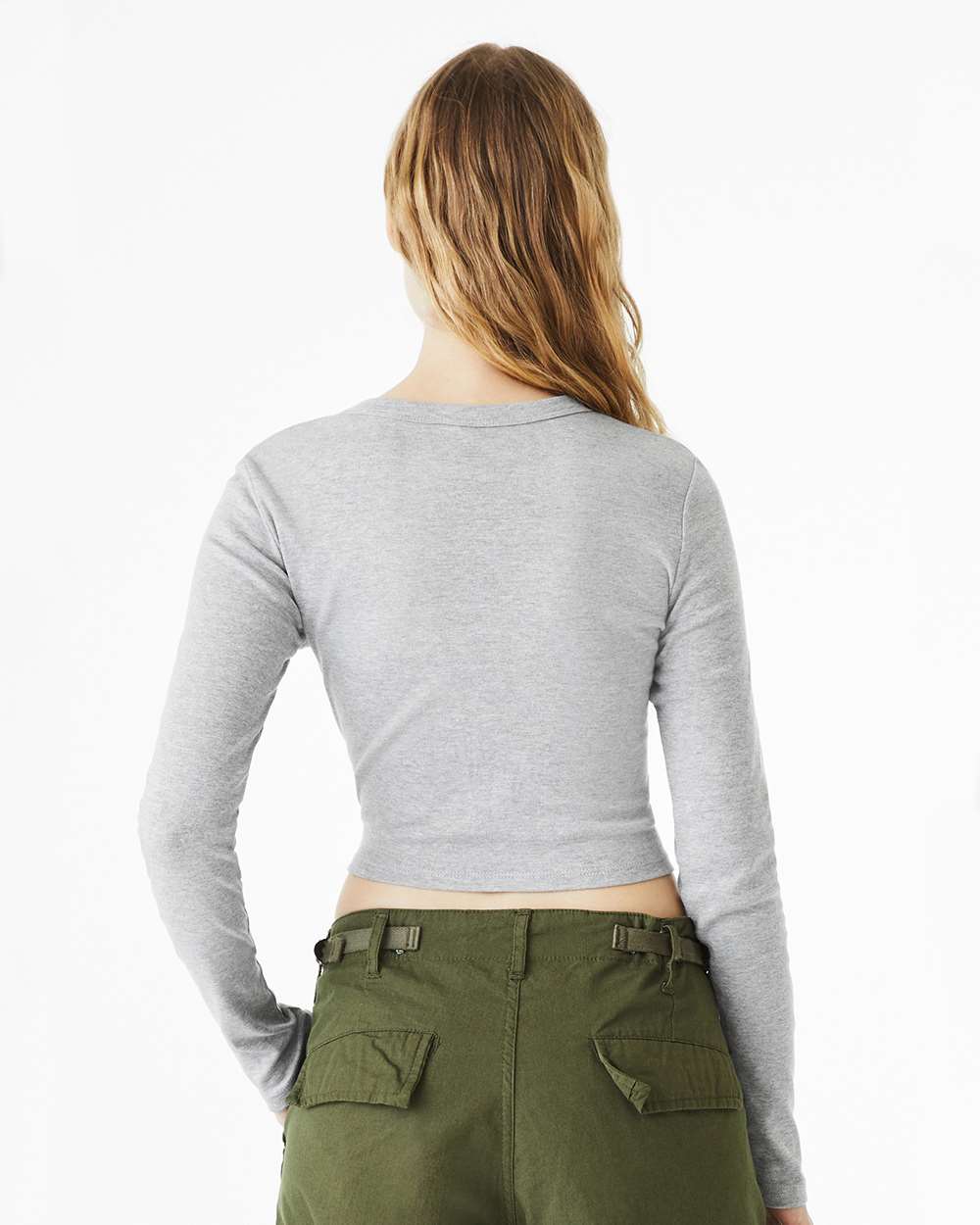 BELLA + CANVAS-1501-Women's Micro Rib Long Sleeve Baby Tee - Image 7