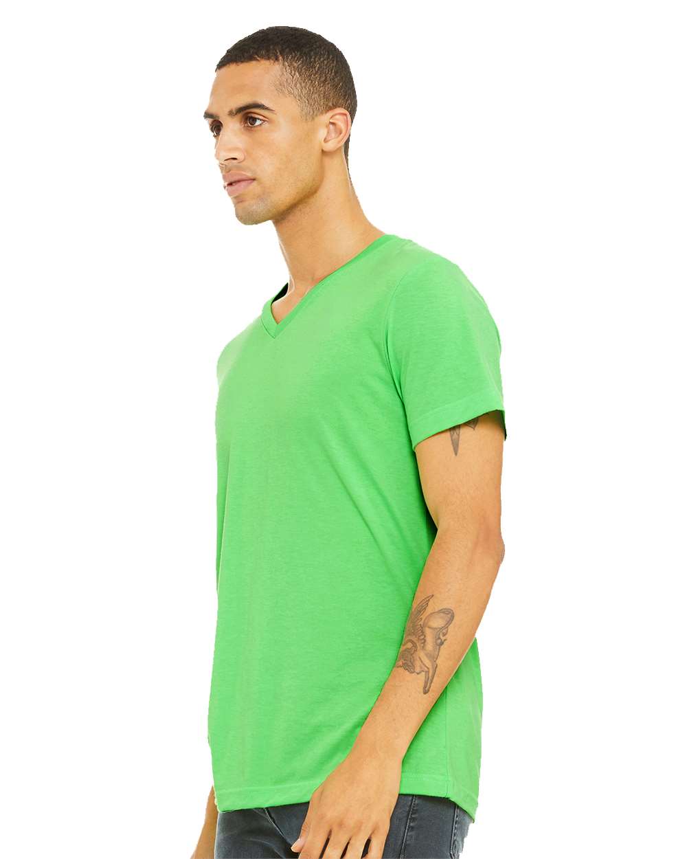 BELLA + CANVAS-3005CVC-Heather CVC V-Neck Tee - Image 70