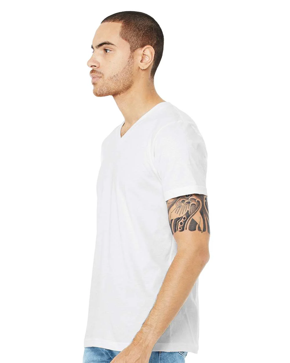 BELLA + CANVAS-3005CVC-Heather CVC V-Neck Tee - Image 87