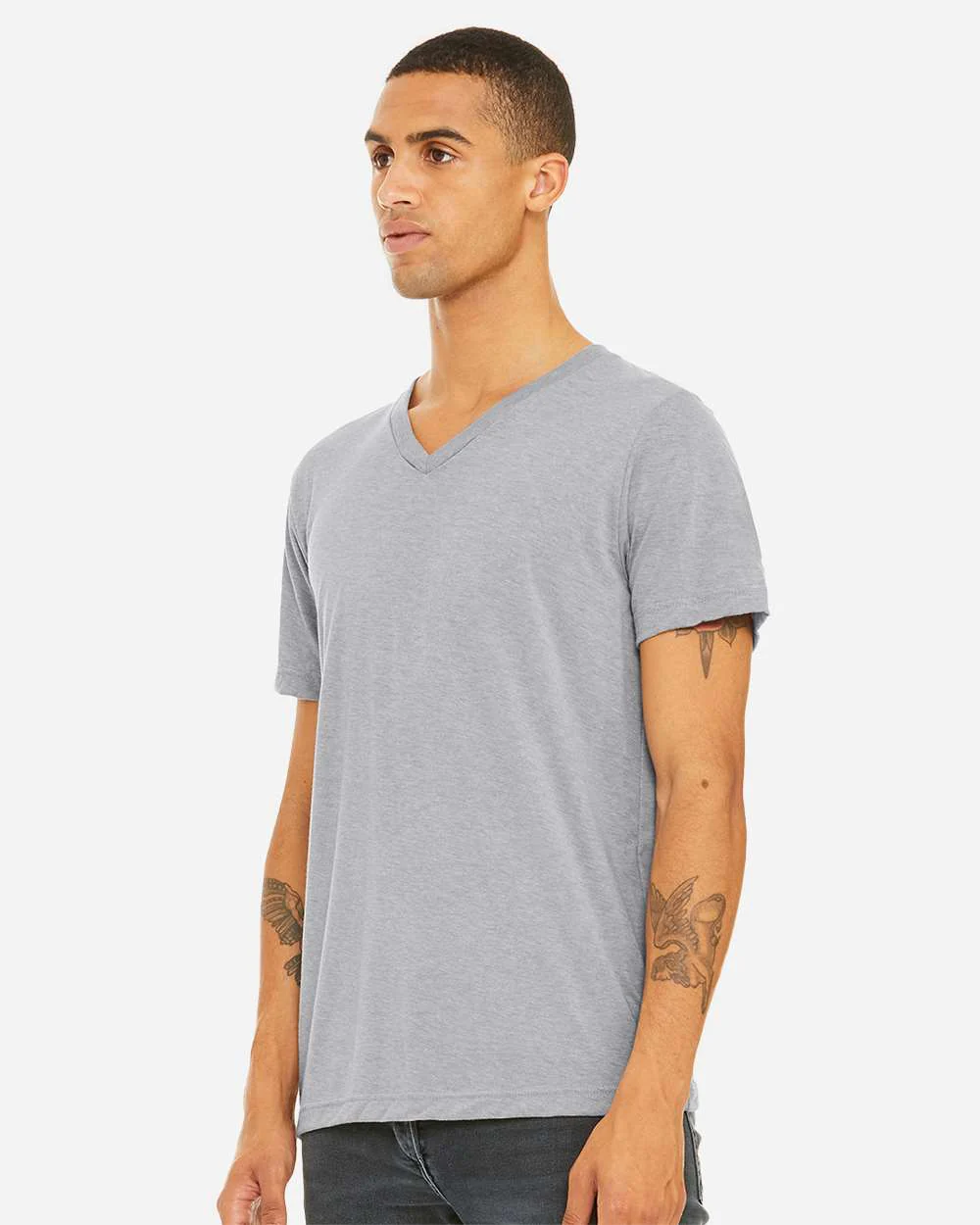 BELLA + CANVAS-3415-Triblend V-Neck Short Sleeve Tee - Image 12