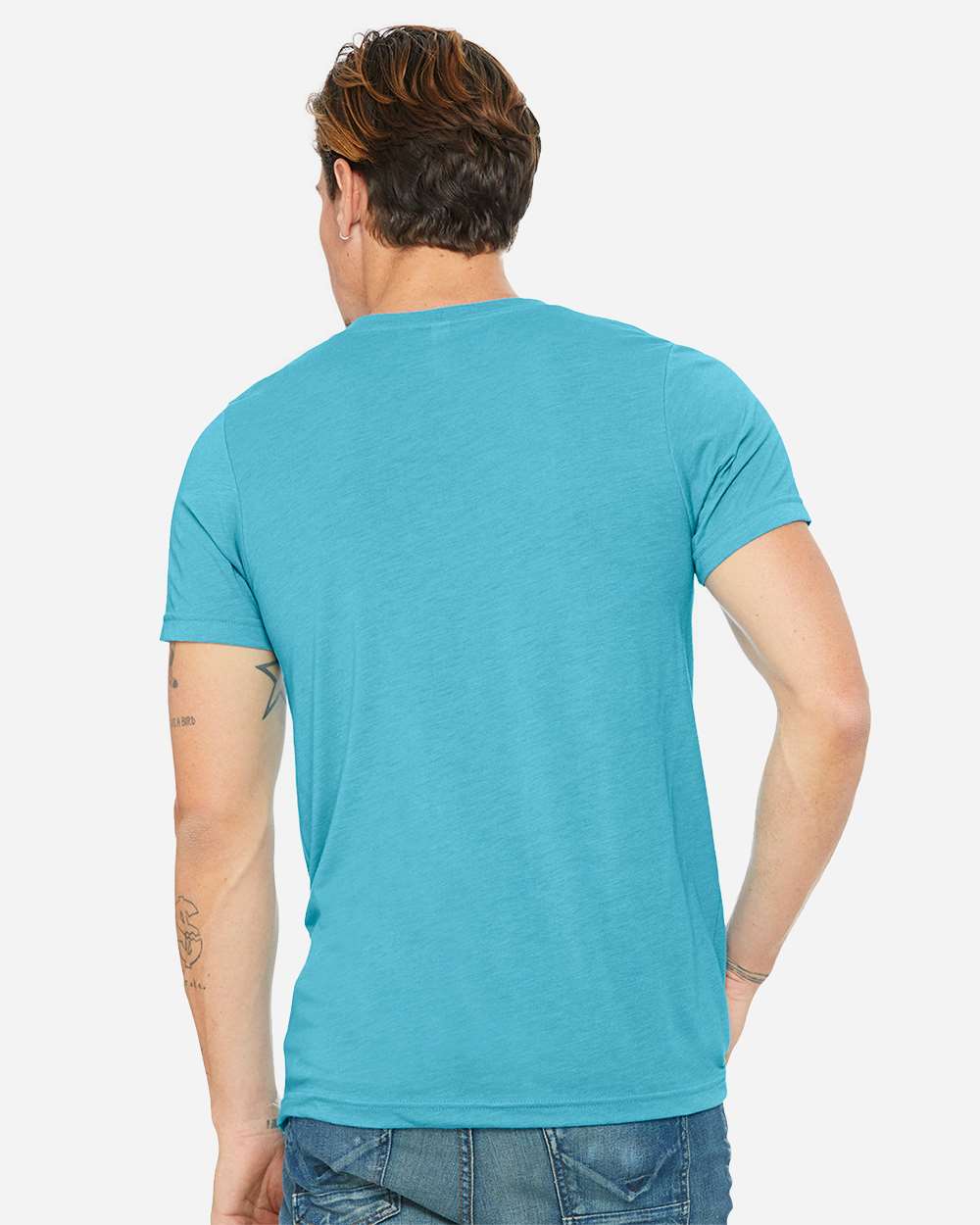 BELLA + CANVAS-3415-Triblend V-Neck Short Sleeve Tee - Image 7