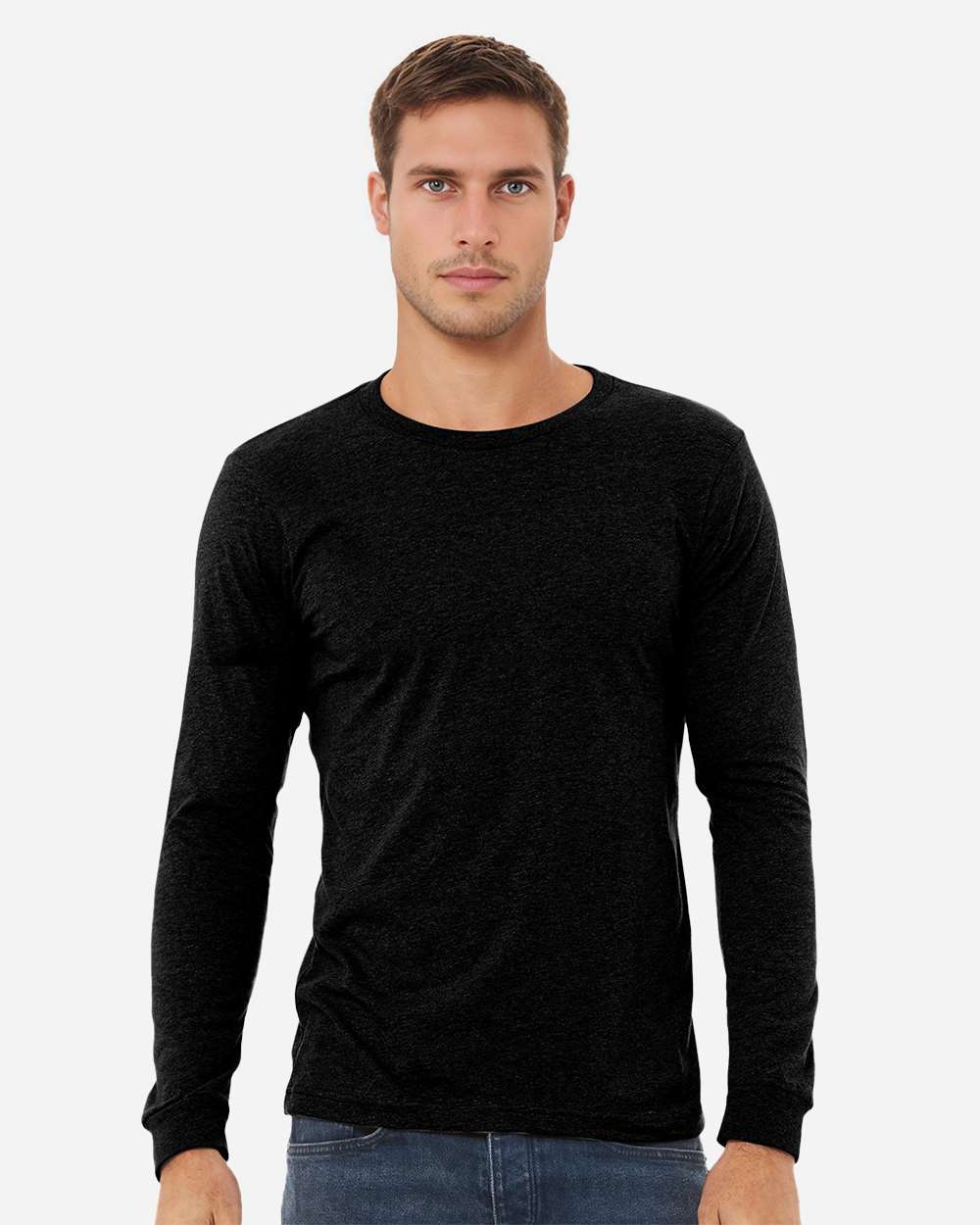 BELLA + CANVAS-3501CVC-Heather CVC Long Sleeve Tee - Image 149