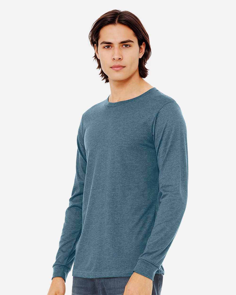 BELLA + CANVAS-3501CVC-Heather CVC Long Sleeve Tee - Image 48