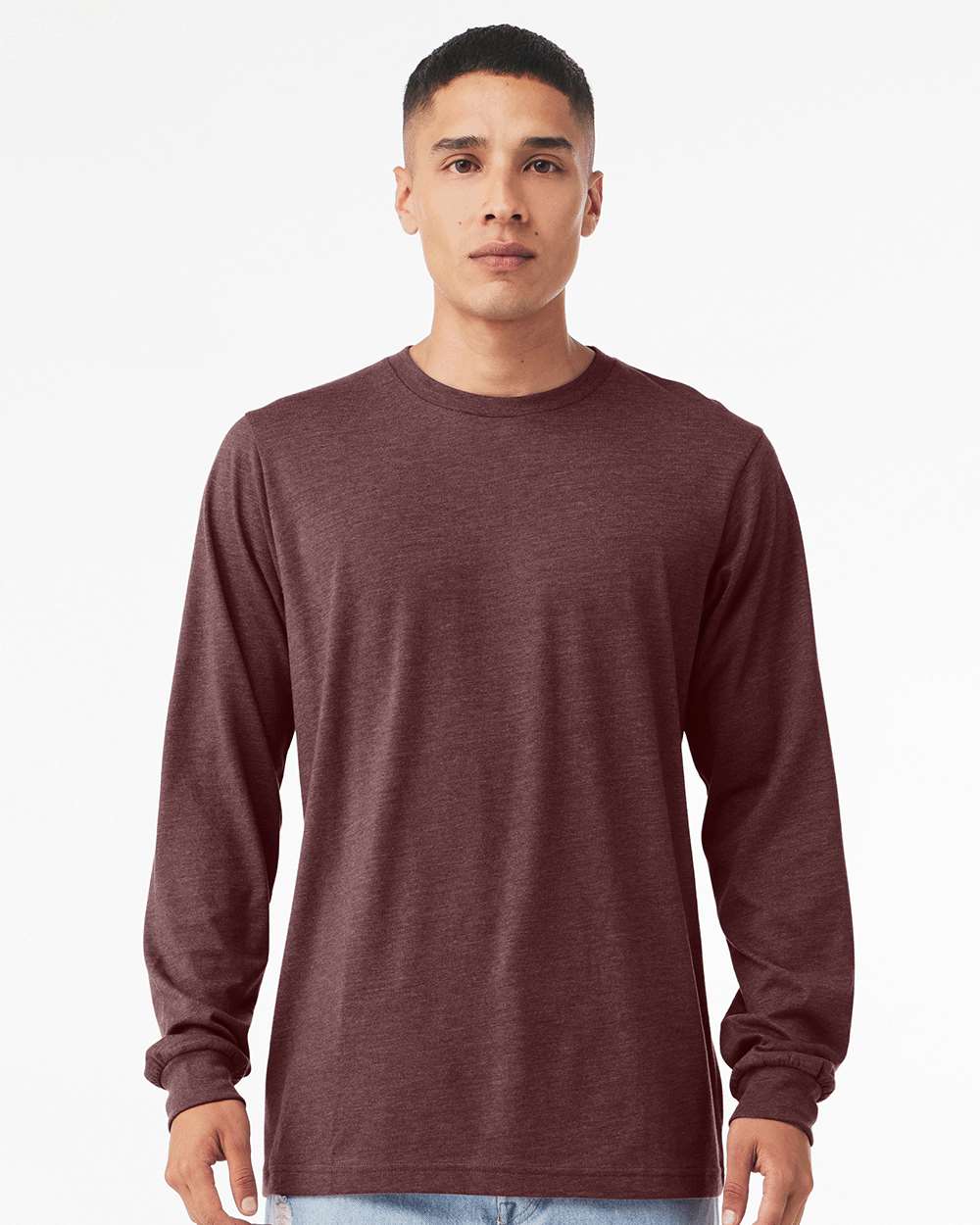 BELLA + CANVAS-3501CVC-Heather CVC Long Sleeve Tee - Image 68