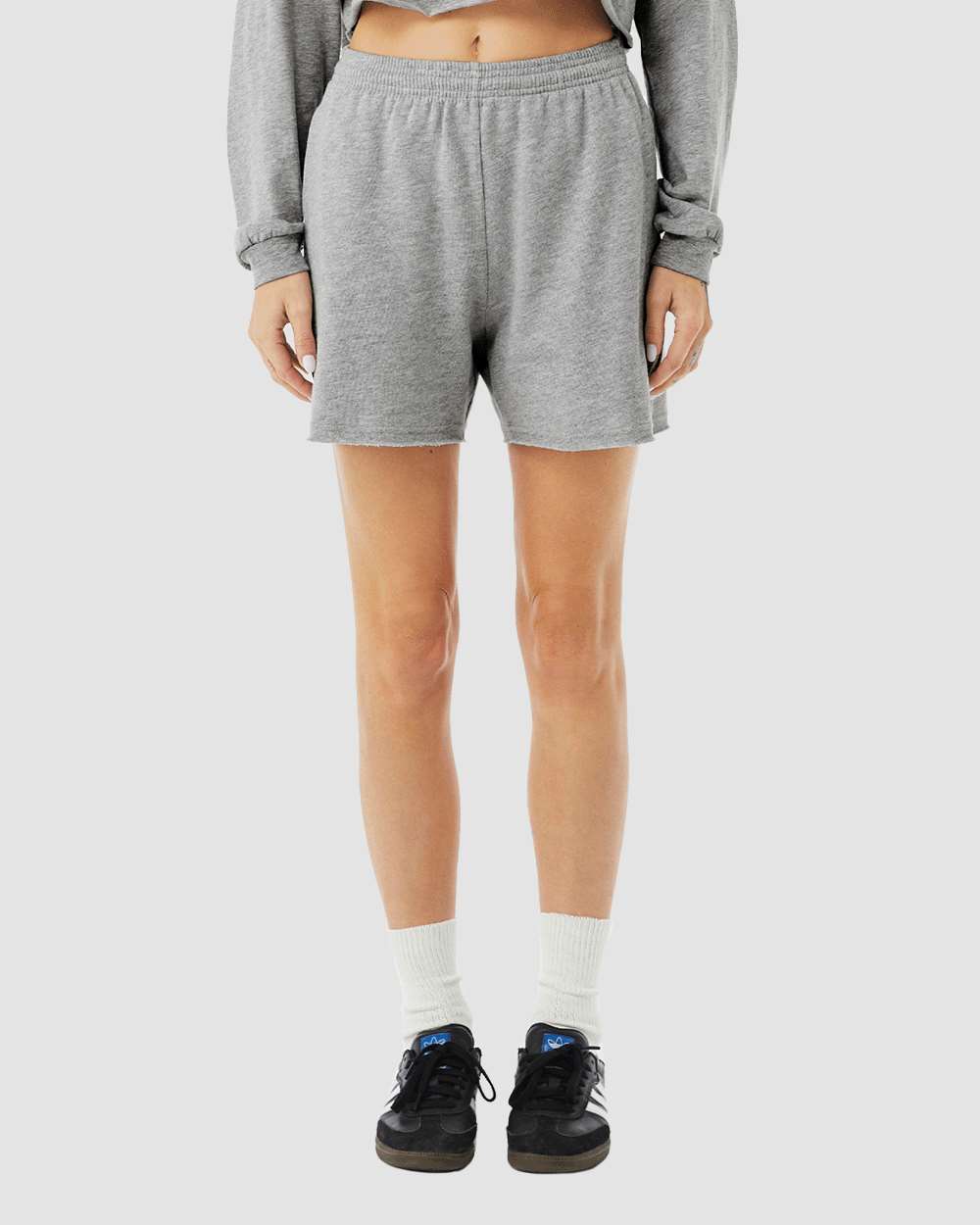 BELLA + CANVAS-3787-Women's Cutoff Fleece Shorts - Image 5