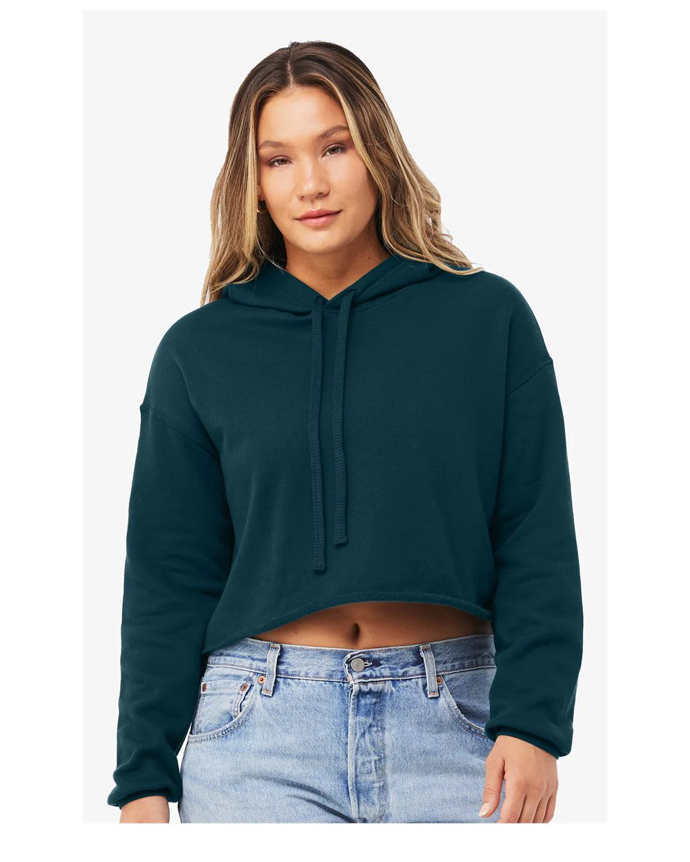 BELLA + CANVAS-7502-Women's Crop Fleece Hoodie - Image 5