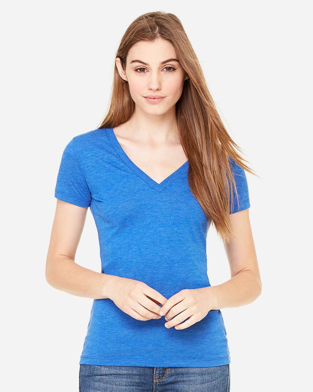 BELLA + CANVAS-8435-Women’s Triblend Deep V-Neck Tee - Image 29