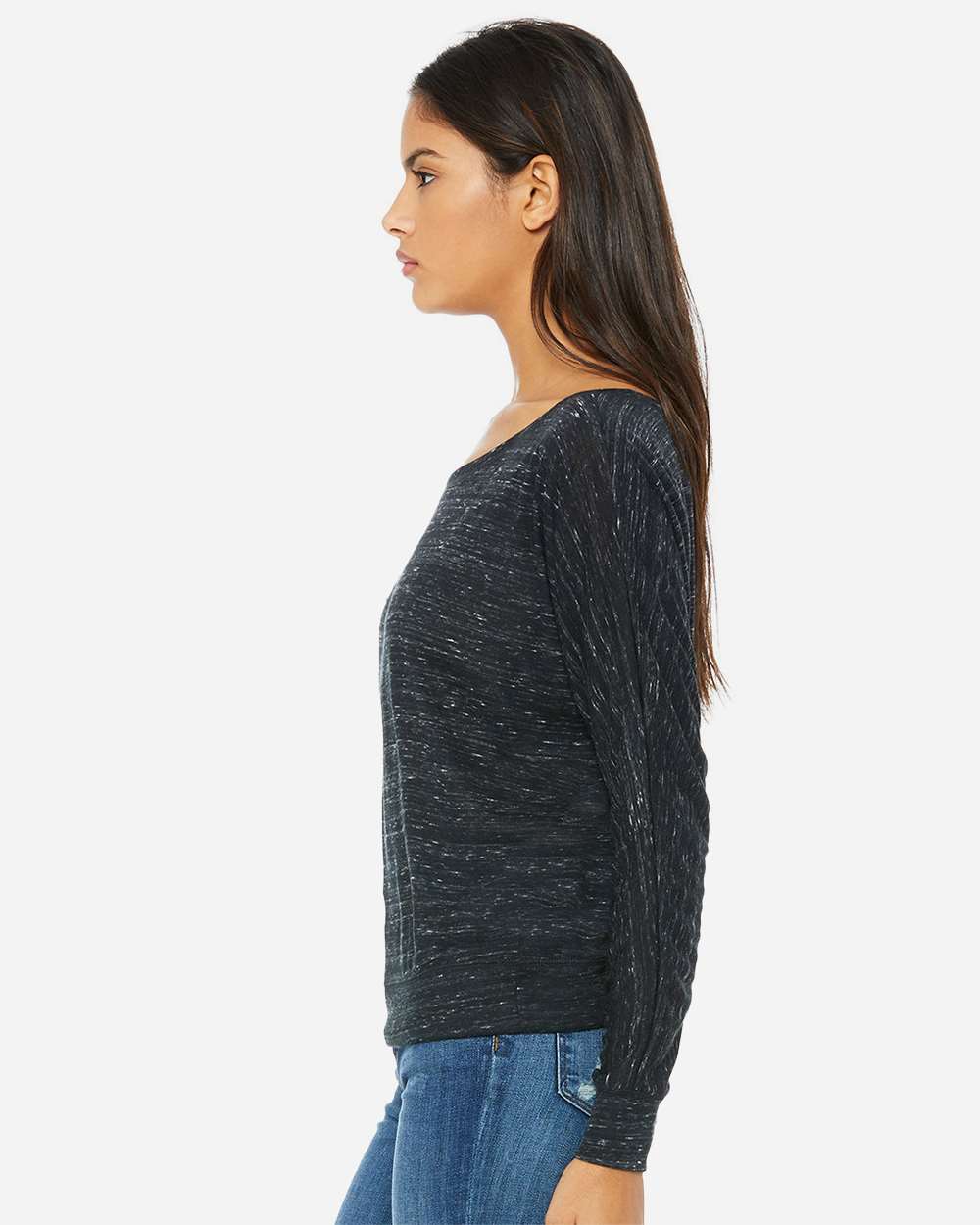 BELLA + CANVAS-8850-Women’s Flowy Off Shoulder Long Sleeve Tee - Image 6