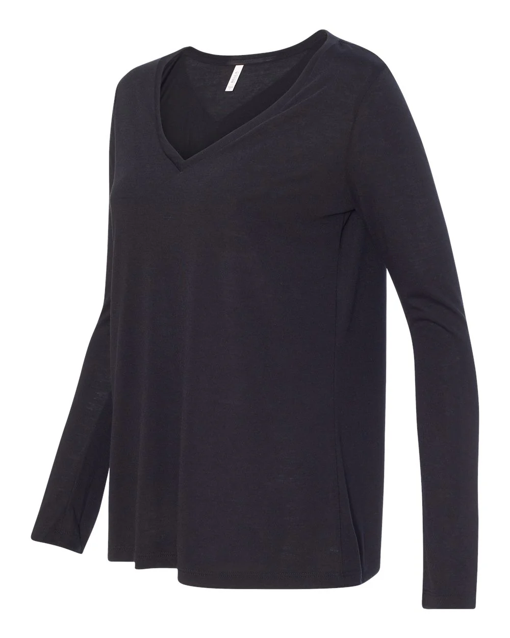 BELLA + CANVAS-8855-Women's Flowy Long Sleeve V-Neck Tee - Image 6