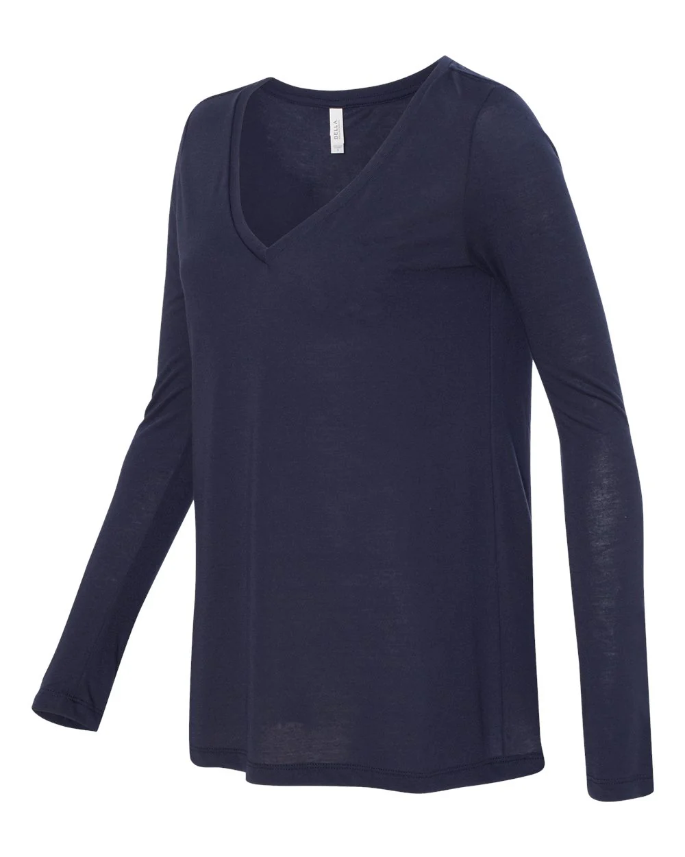 BELLA + CANVAS-8855-Women's Flowy Long Sleeve V-Neck Tee - Image 9