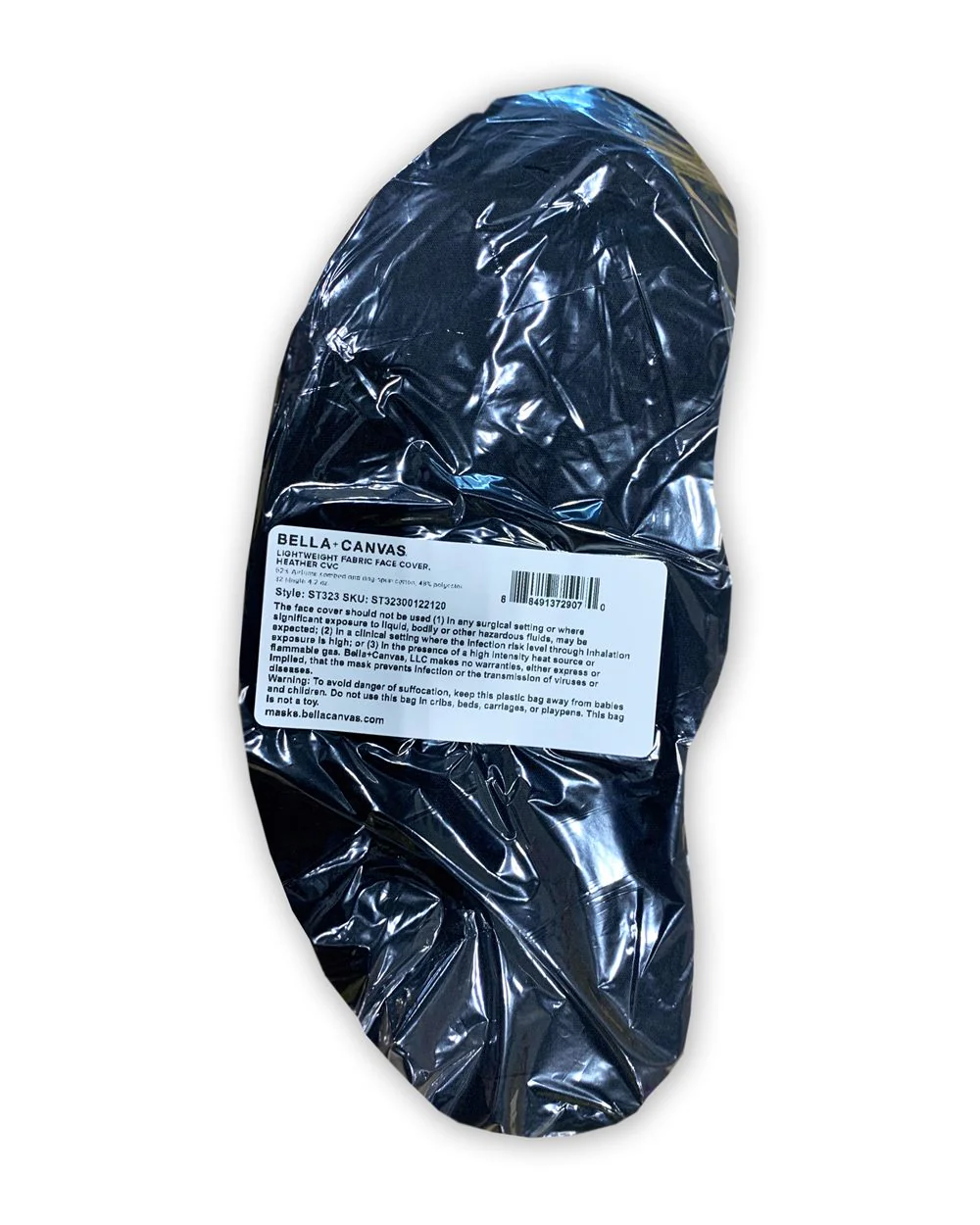 BELLA + CANVAS-ST323-Lightweight Fabric Face Cover - CVC 52/48 Cotton/Poly - Image 5