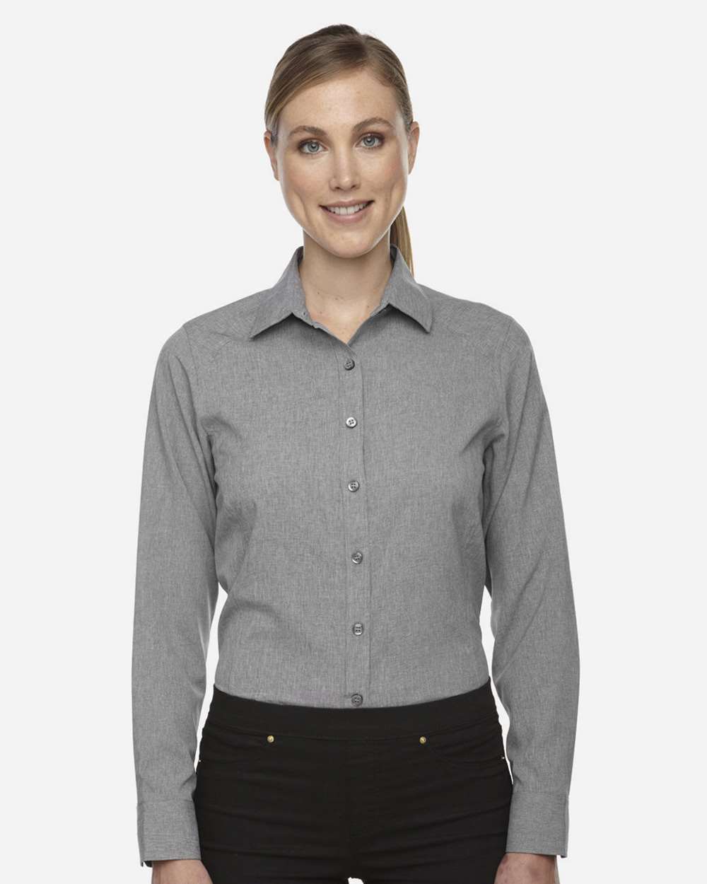 North End-78802-Women's Melange Performance Shirt - Image 5