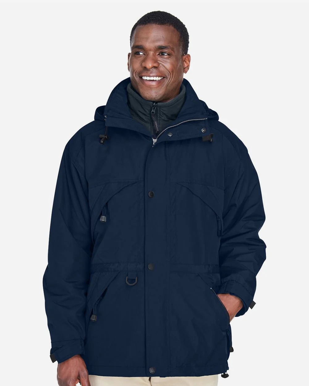 North End-88007-Men's 3-in-1 Parka with Dobby Trim