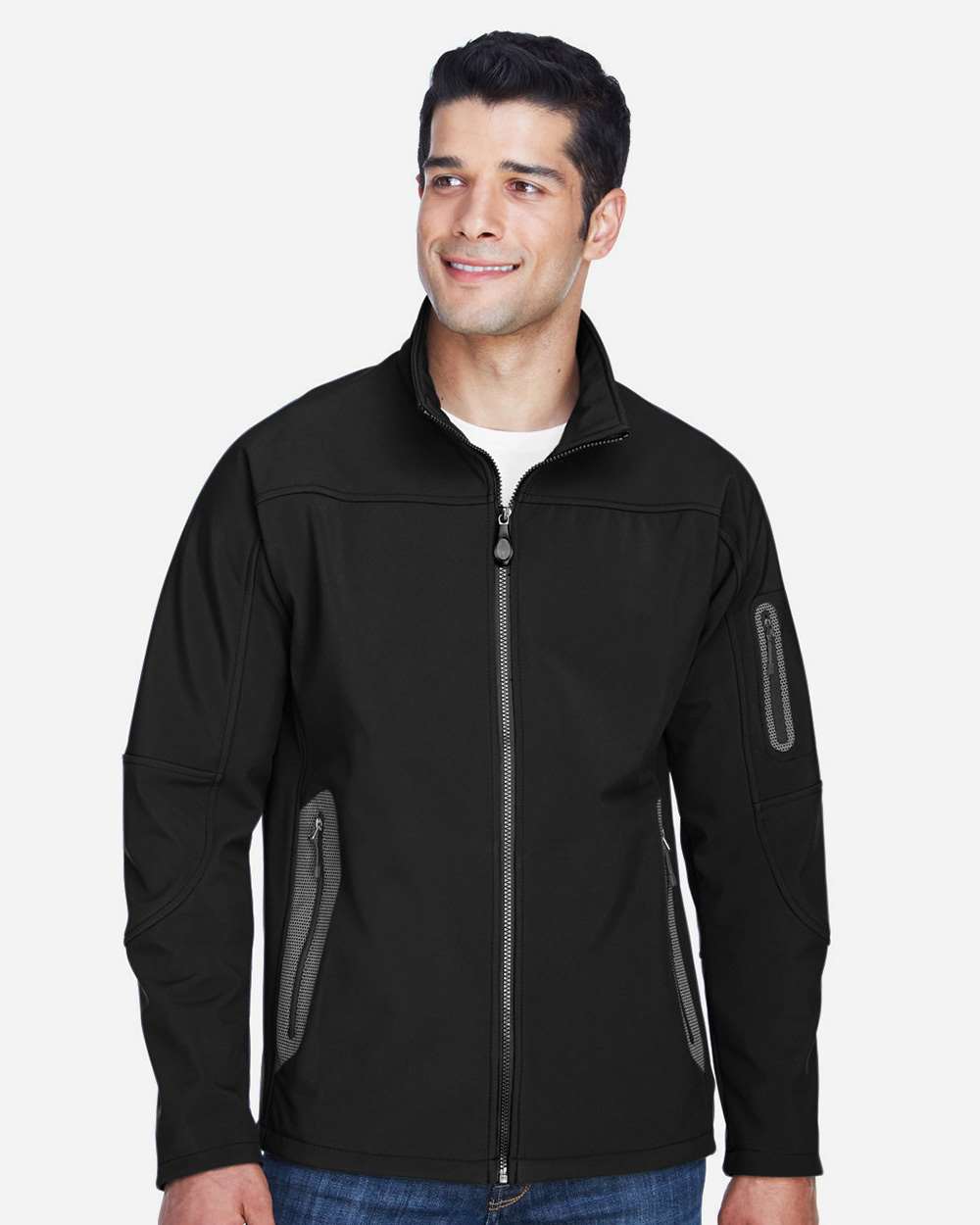 North End-88138-Men's Three Layer Fleece Bonded Shell Technical Jacket - Image 4