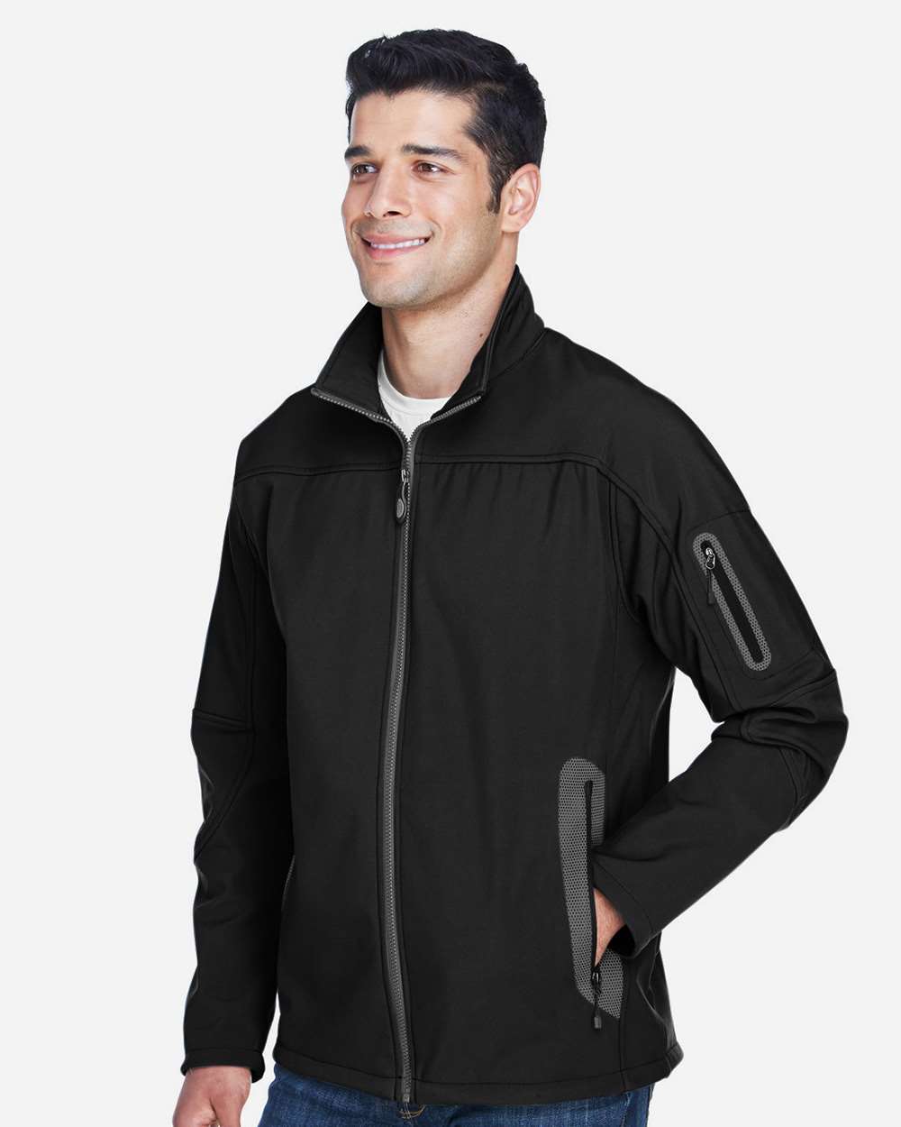 North End-88138-Men's Three Layer Fleece Bonded Shell Technical Jacket - Image 5