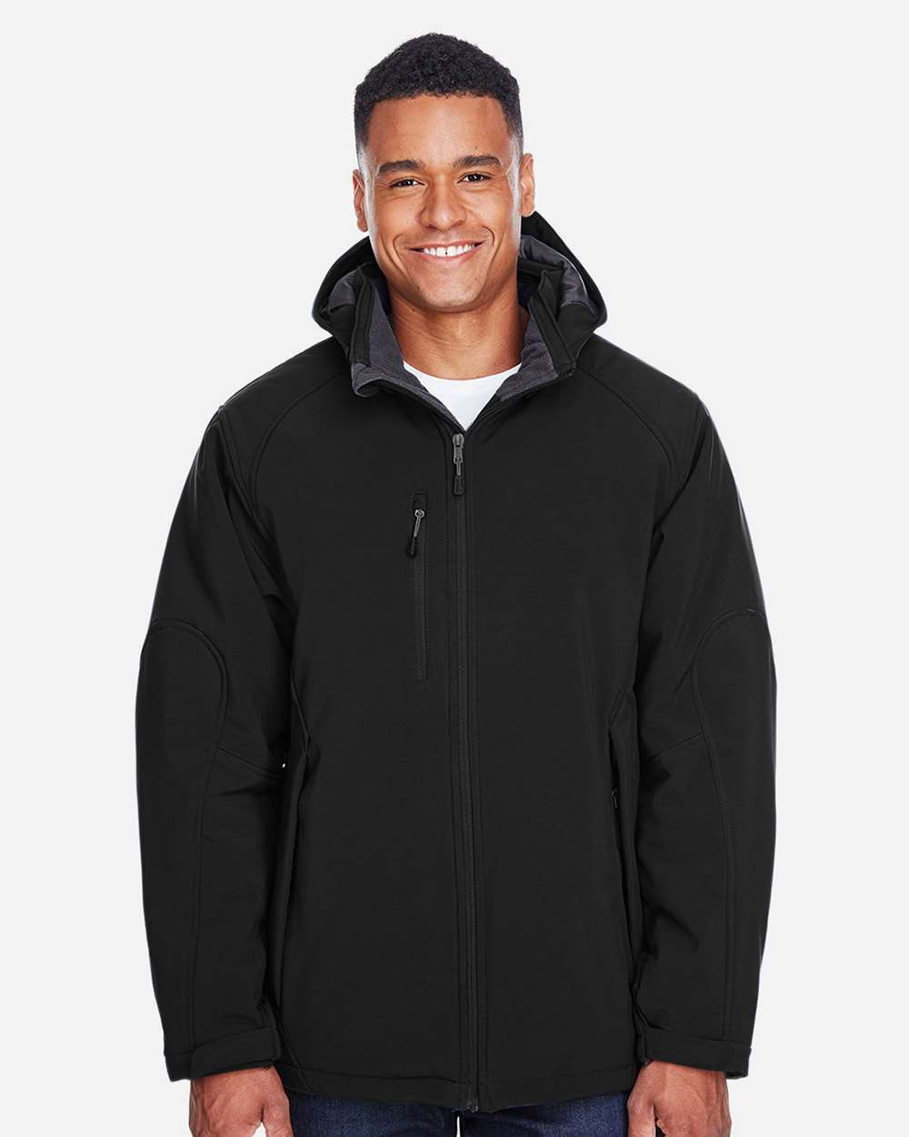 North End-88159-Men's Glacier Insulated Three-Layer Fleece Soft Shell Hood Jacket with Detachable Hood - Image 4