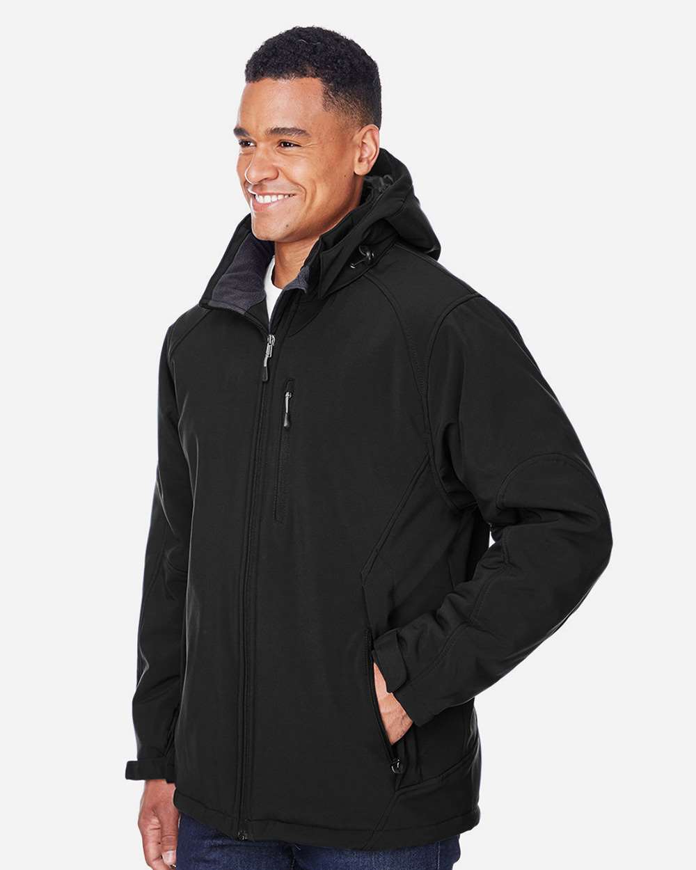 North End-88159-Men's Glacier Insulated Three-Layer Fleece Soft Shell Hood Jacket with Detachable Hood - Image 5