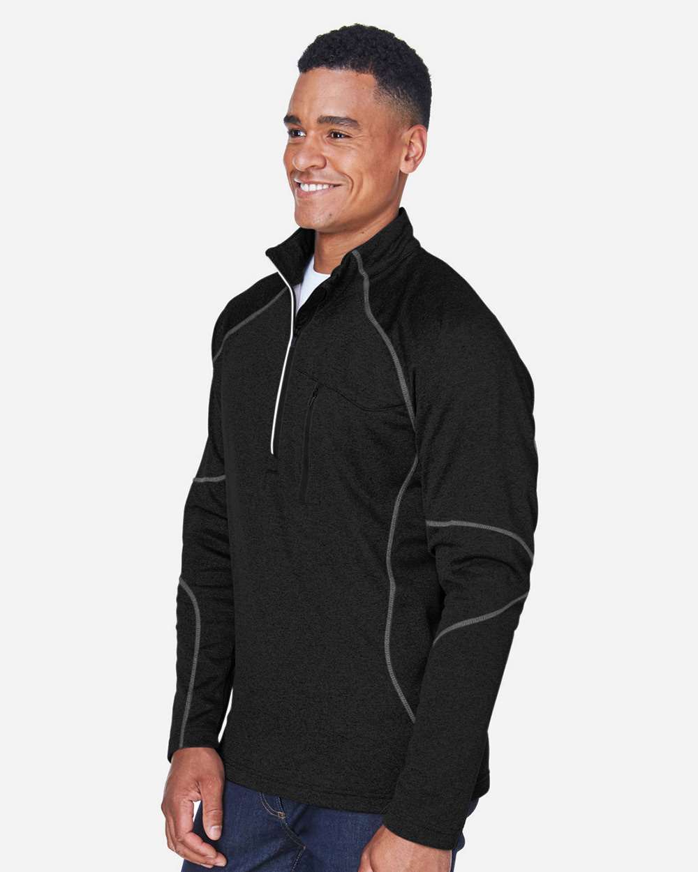 North End-88175-Men's Catalyst Performance Fleece Quarter-Zip Pullover - Image 5