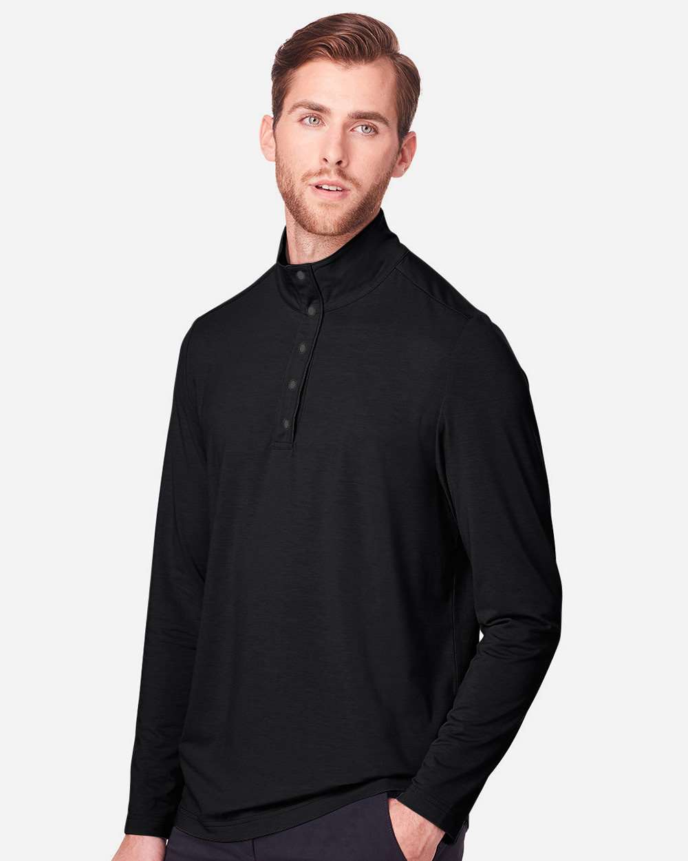 North End-NE400-Men's JAQ Snap-Up Stretch Performance Pullover - Image 5