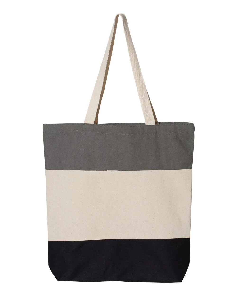 Q-Tees-Q125900-11L Tri-Color Tote - Image 2