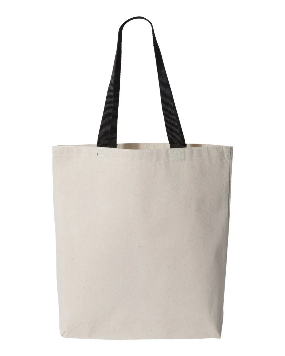 Q-Tees-Q4400-11L Canvas Tote with Contrast-Color Handles